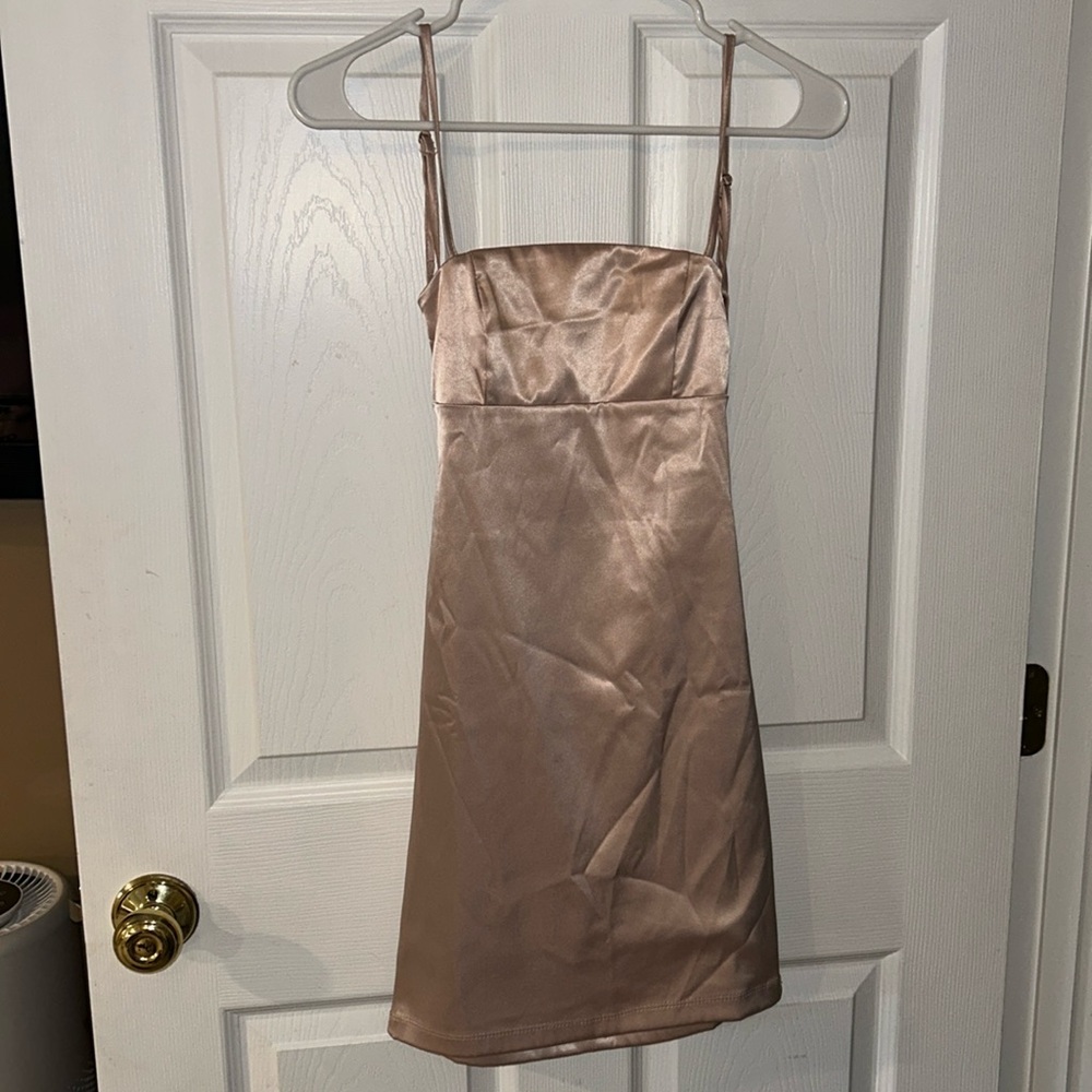 Light Pink Silk White Fox Dress